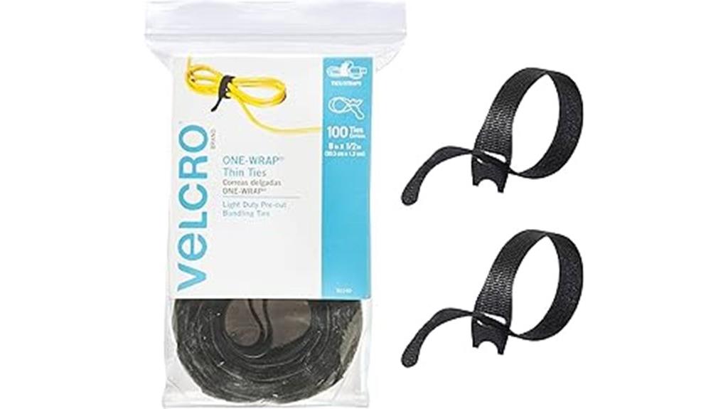 100 pack velcro cable ties