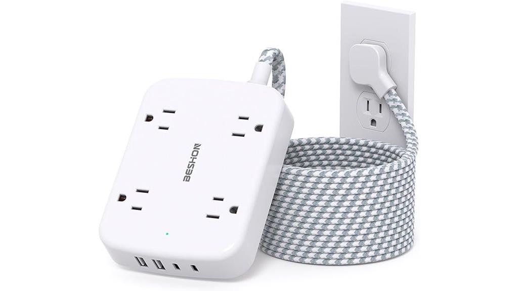 10 foot usb power strip