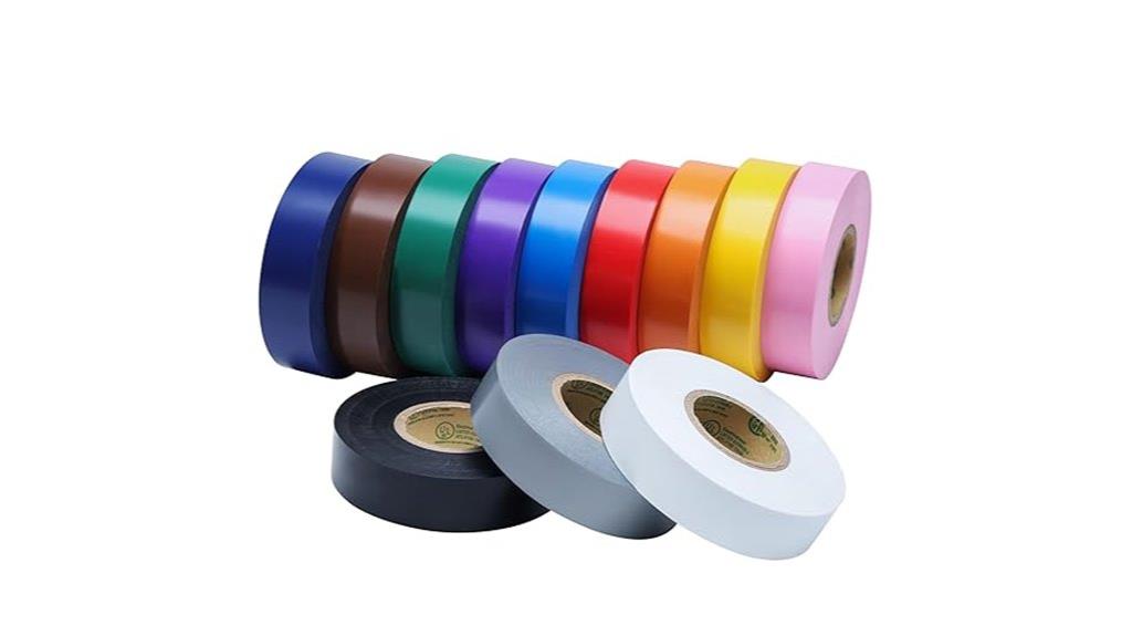 12 pack colorful electrical tape