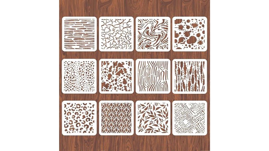 12 piece wall stencil set