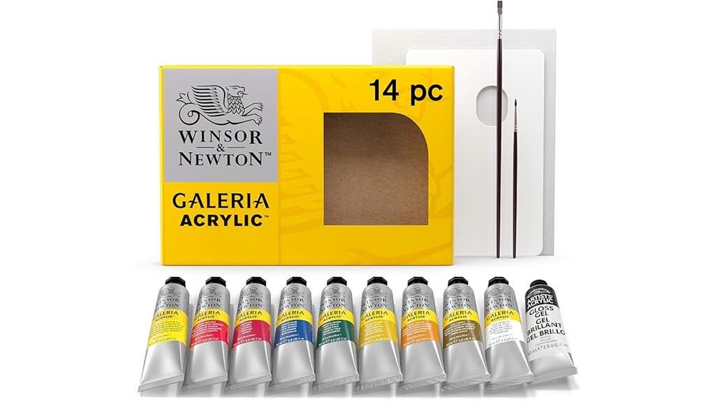 14 piece acrylic paint set