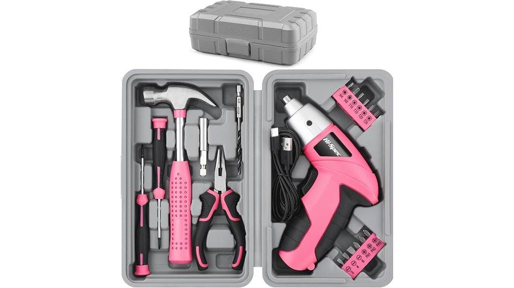 19 piece rechargeable screwdriver