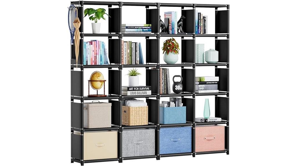 20 cube book shelf
