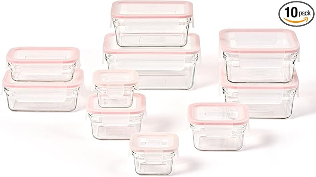 20 piece glass storage set