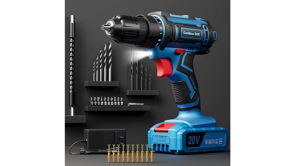 20v cordless drill set