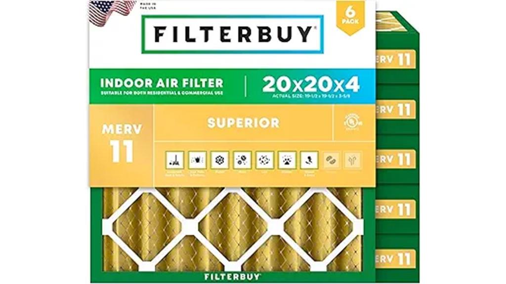 20x20x4 merv 11 filters