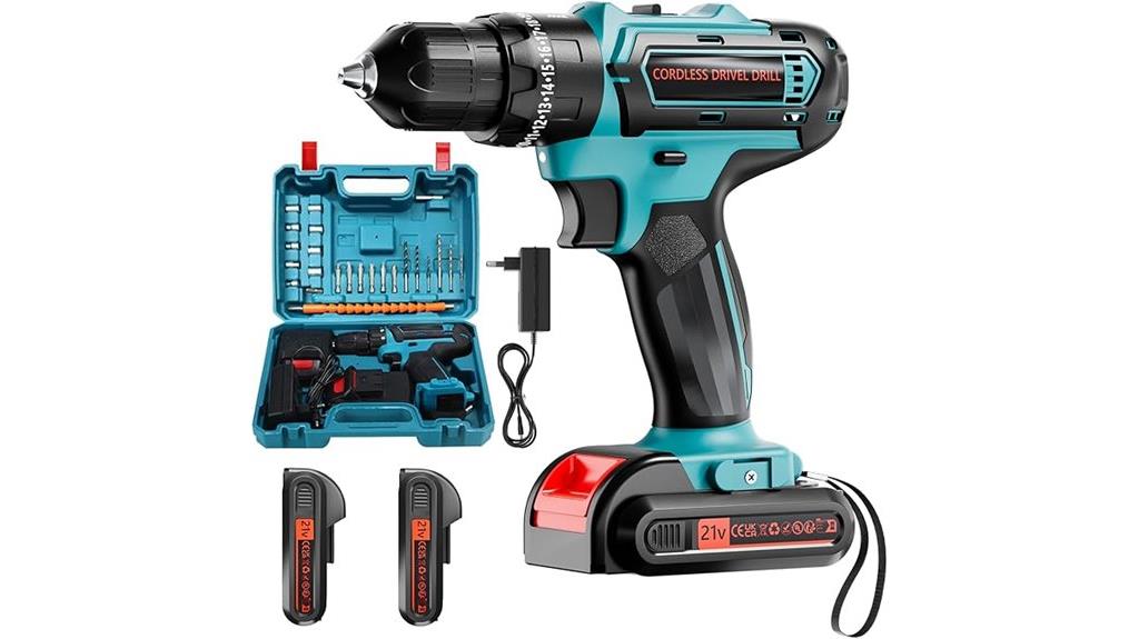 21v drill two batteries