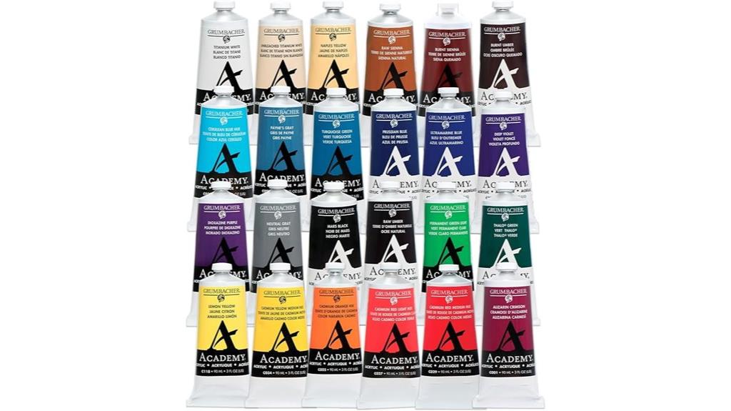 24 color acrylic paint set