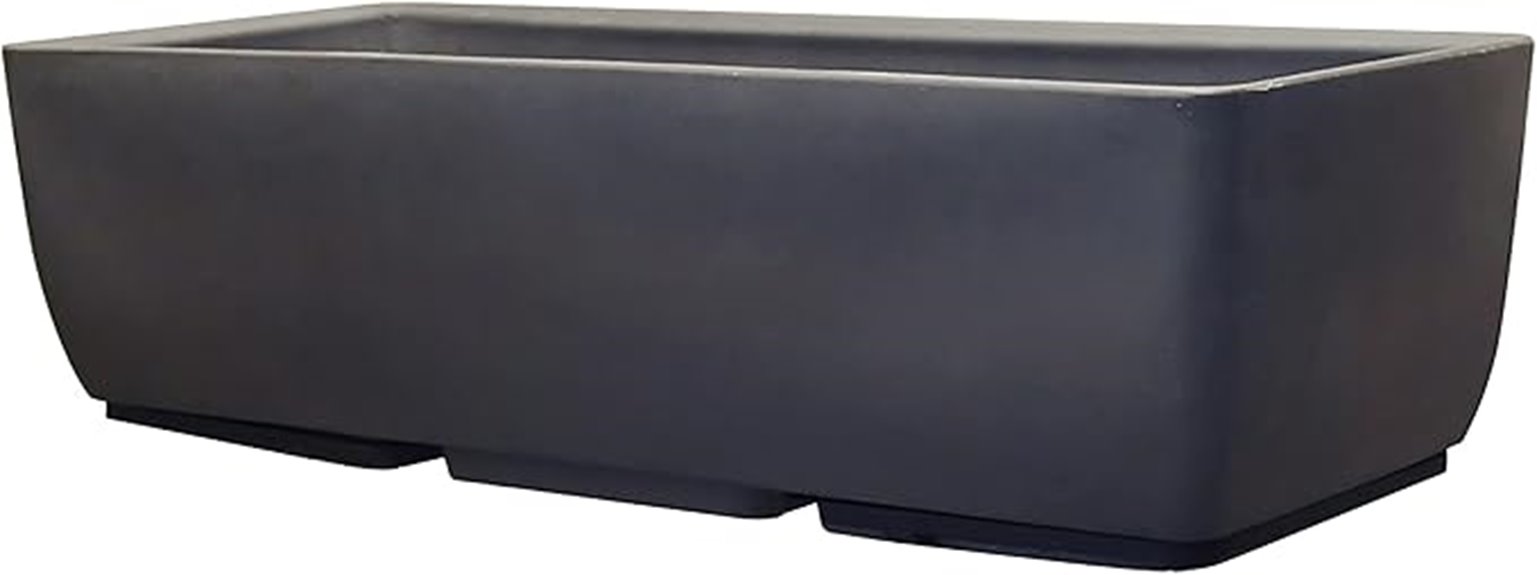 36 inch graphite planter