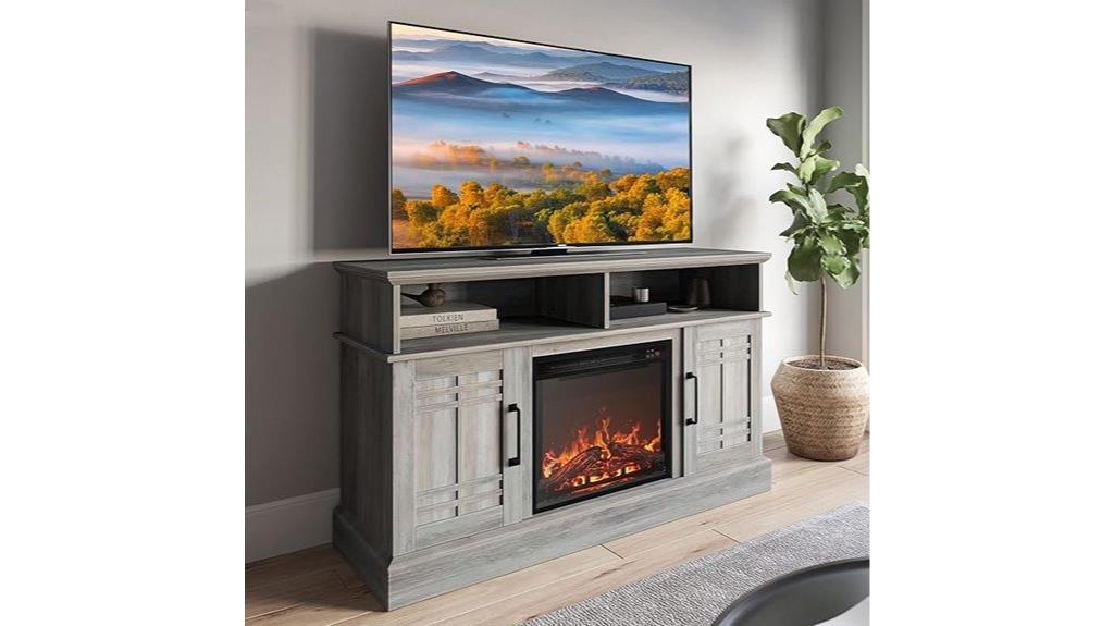 48 inch tv stand fireplace