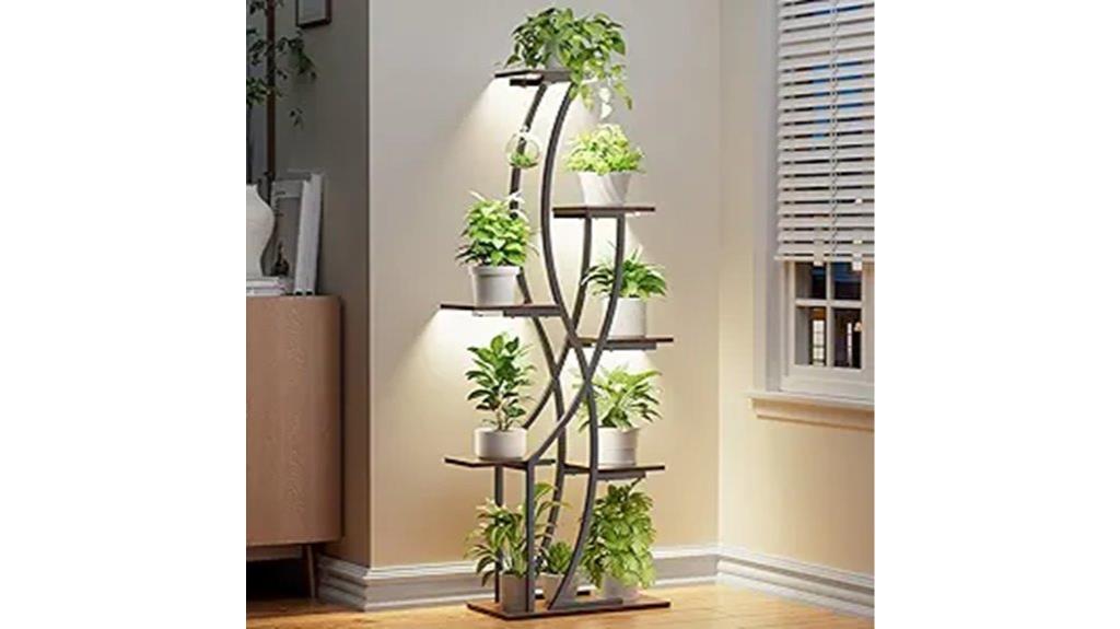 7 tier indoor plant shelf