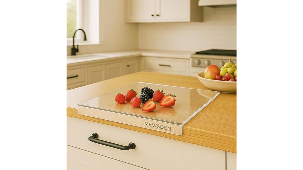 acrylic cutting board with lip