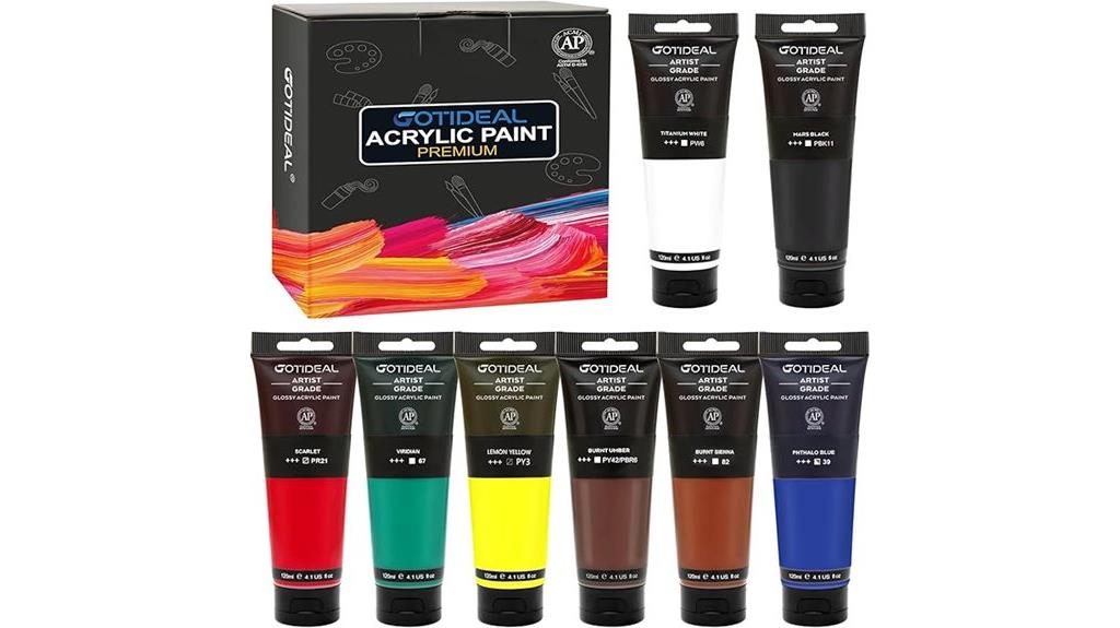 acrylic paint set eight