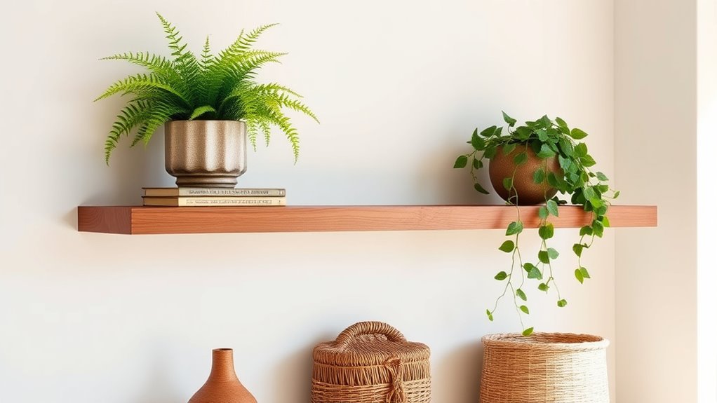 add greenery and textured decor