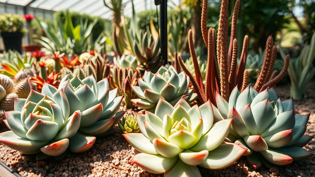 adjust light by succulent type
