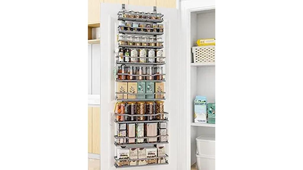 adjustable 9 tier door organizer