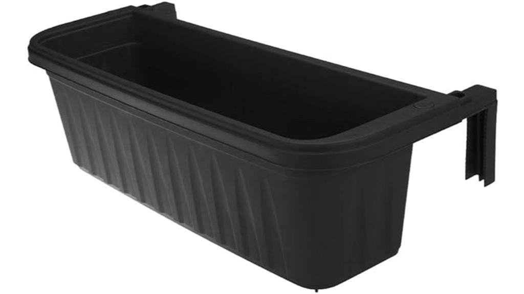 adjustable black railing planter