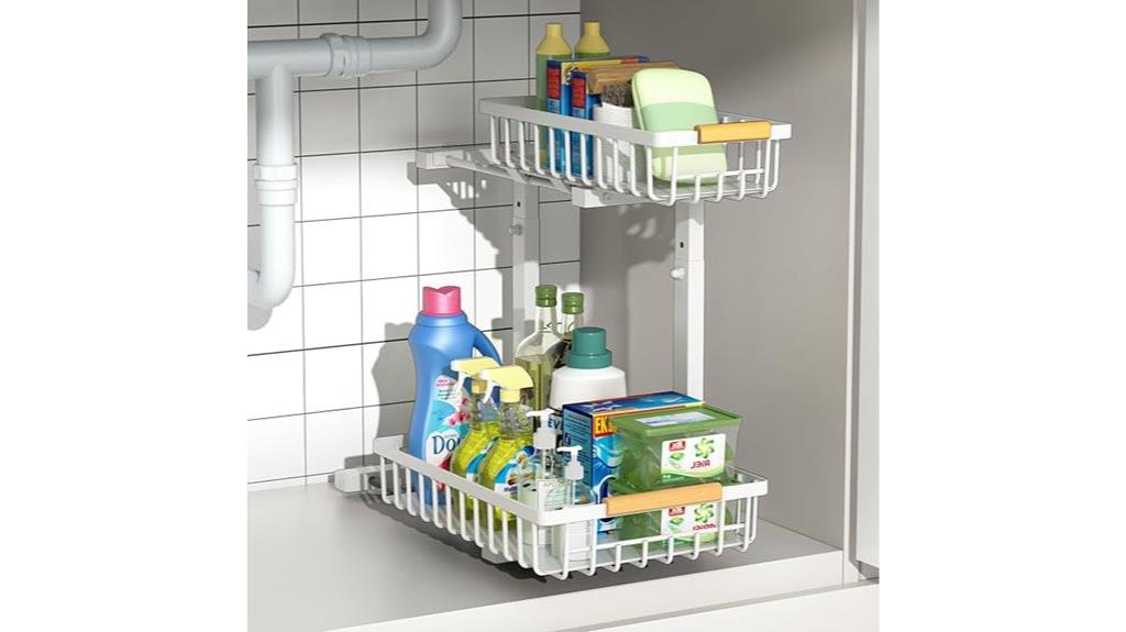 adjustable metal sink organizer