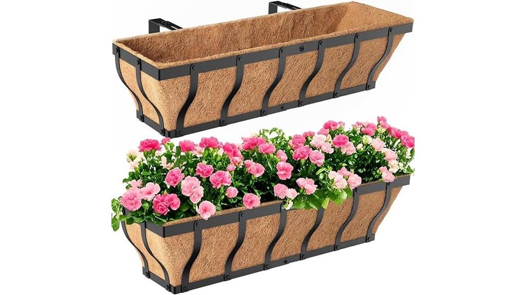 adjustable railing window planters