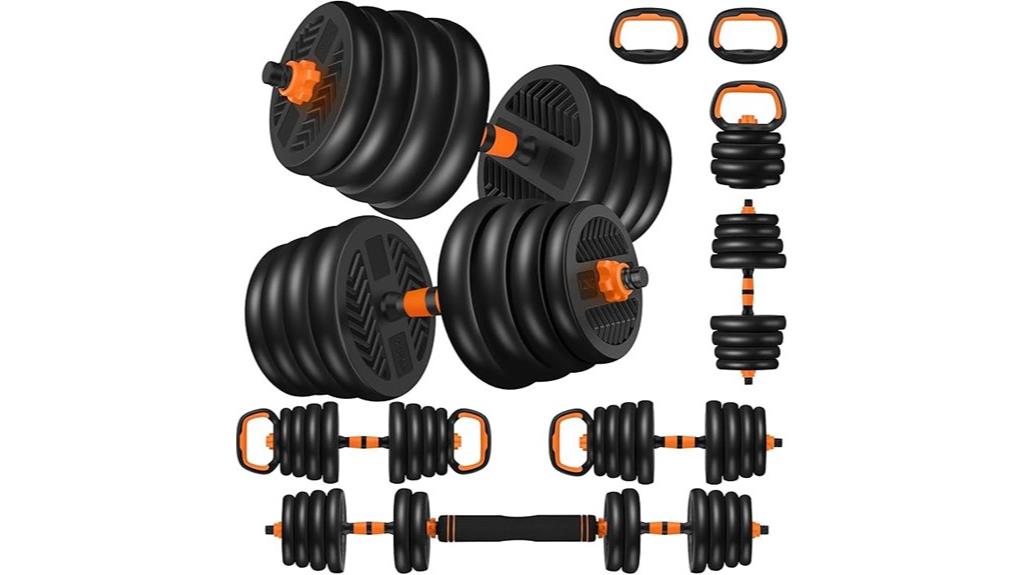 adjustable weight dumbbell set