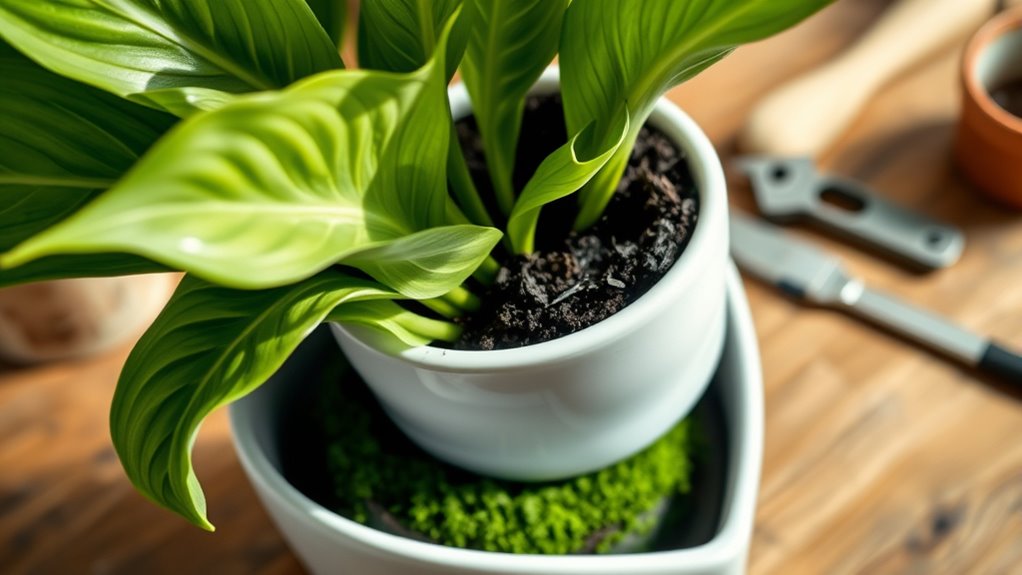 annual repotting and cleaning