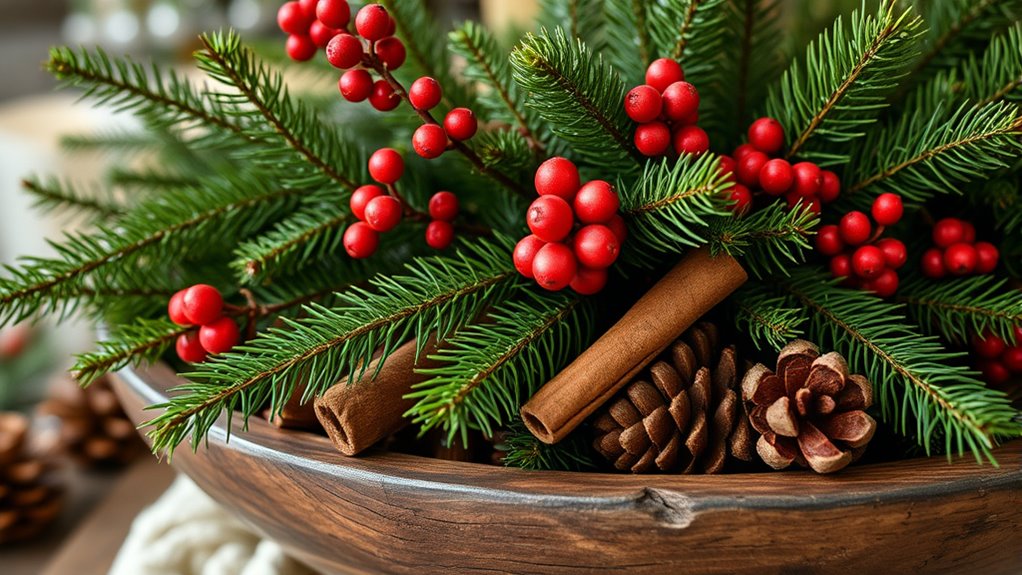 arrange greenery with natural elements