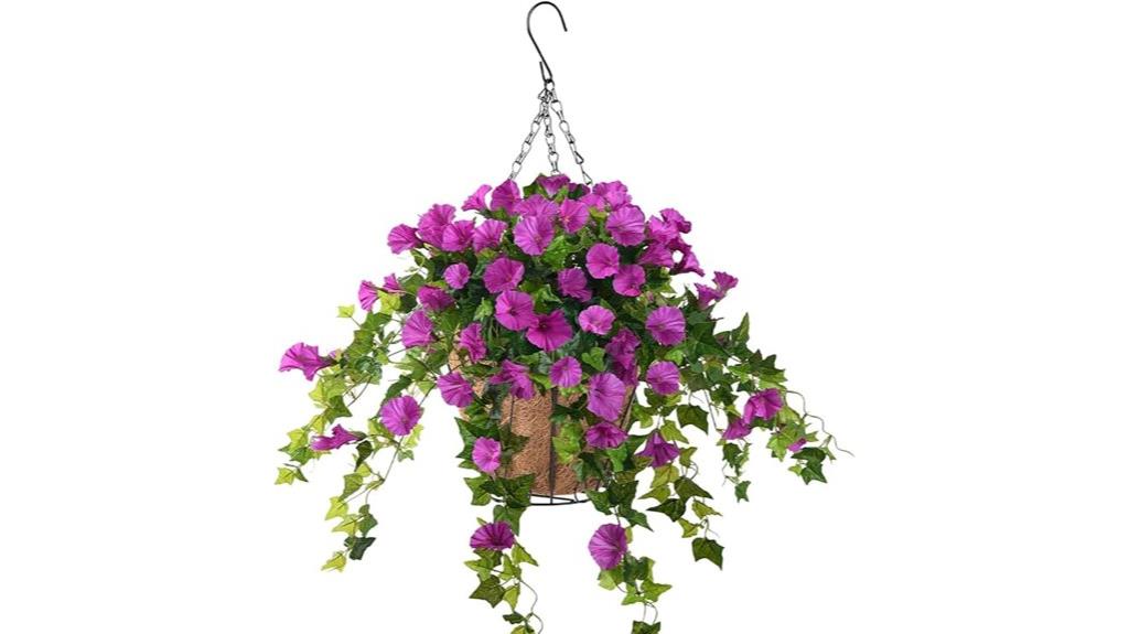 artificial petunia hanging basket