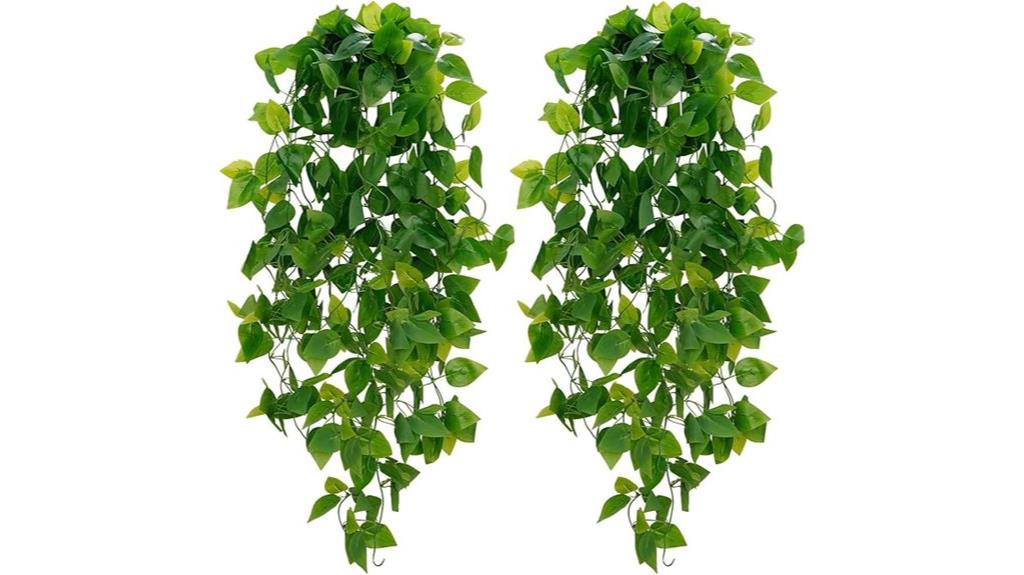 artificial pothos wall decor
