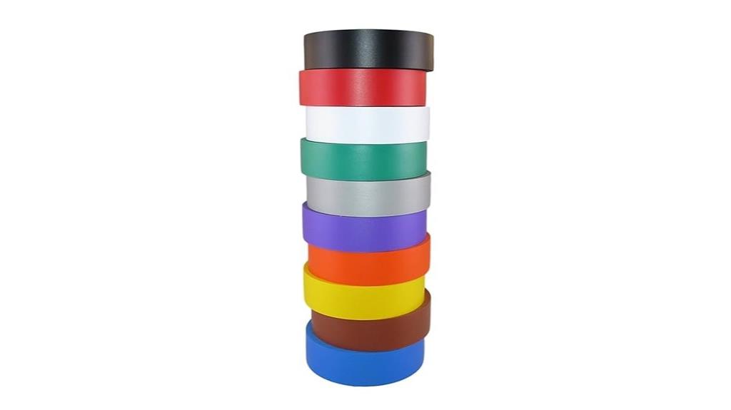 assorted rainbow electrical tape