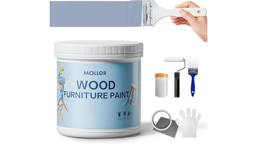 baby blue matte wood paint