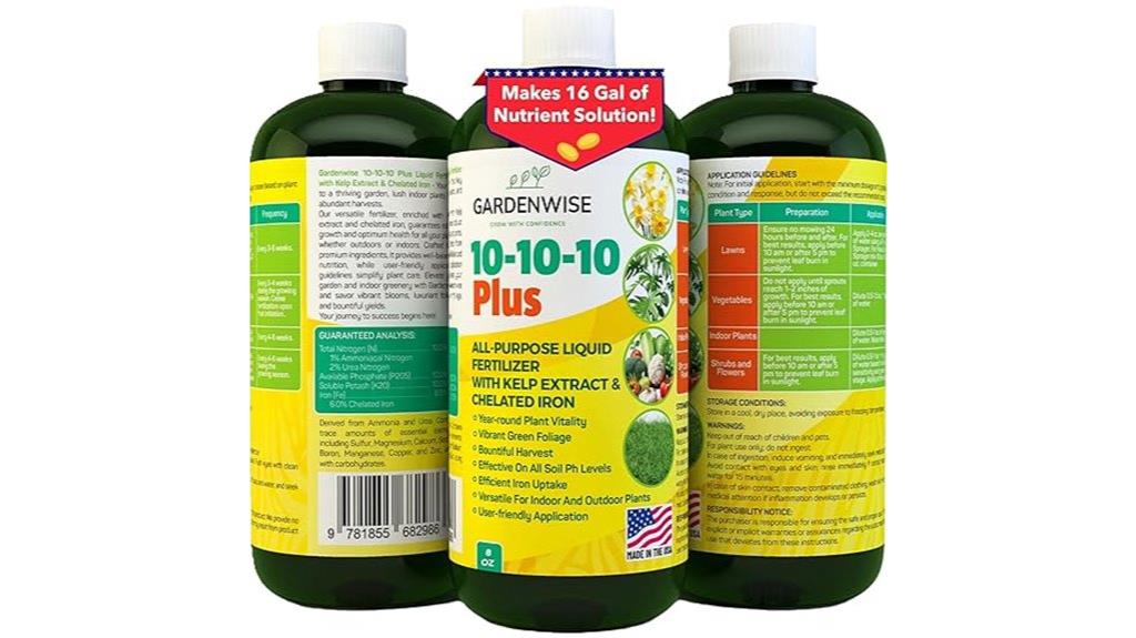 balanced liquid plant fertilizer