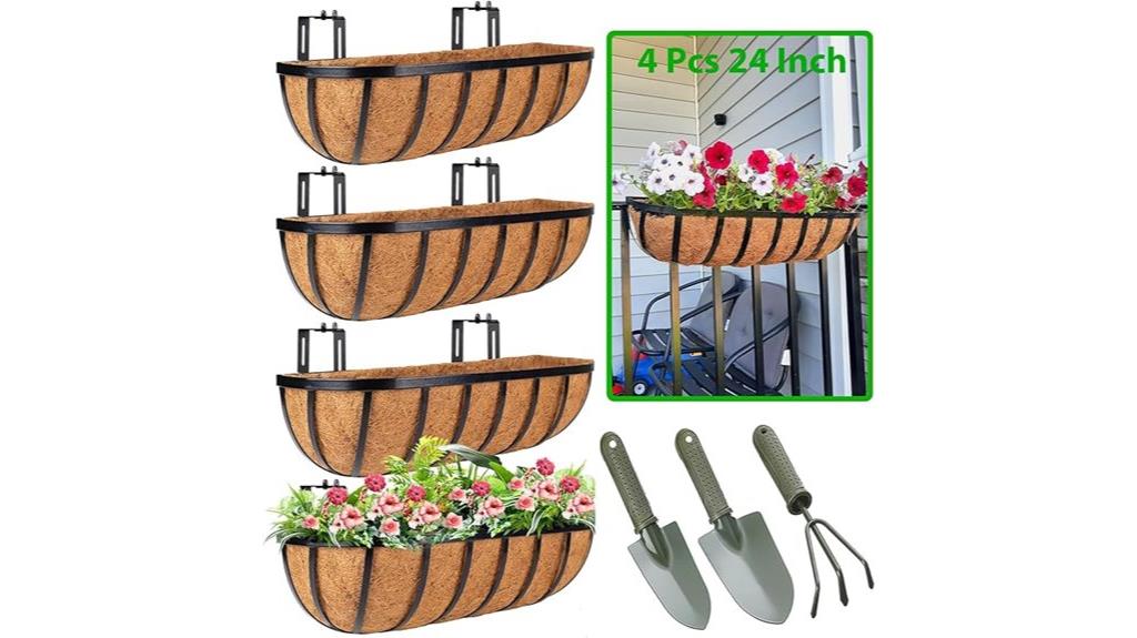 balcony railing planter set