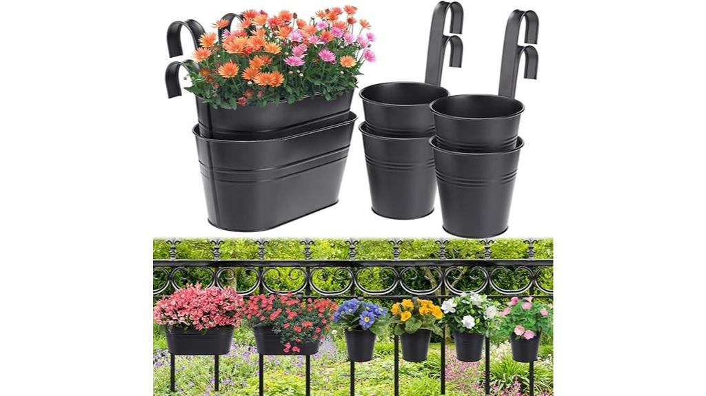 balcony railing planter set