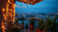 balcony string light ideas