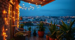 balcony string light ideas