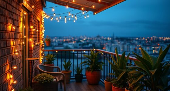 balcony string light ideas