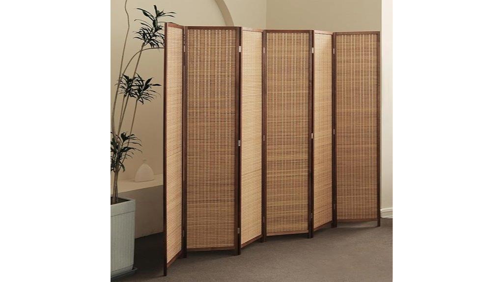 bamboo panel room divider