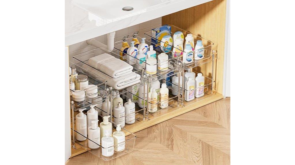 bathroom storage organizers set