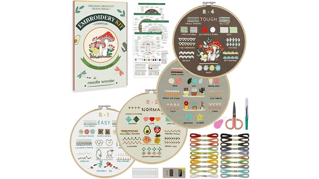 beginner embroidery kit included