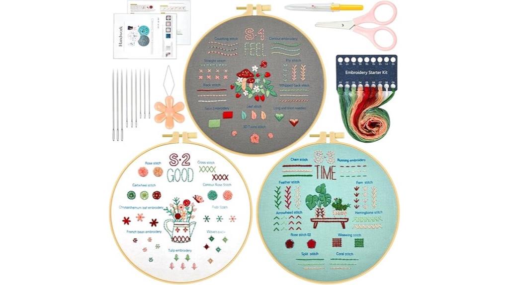 beginner ponpon embroidery kit