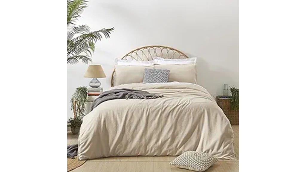 beige khaki bedding set