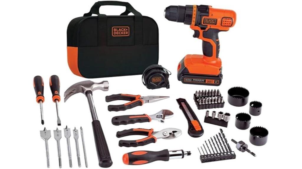 black and decker drill kit