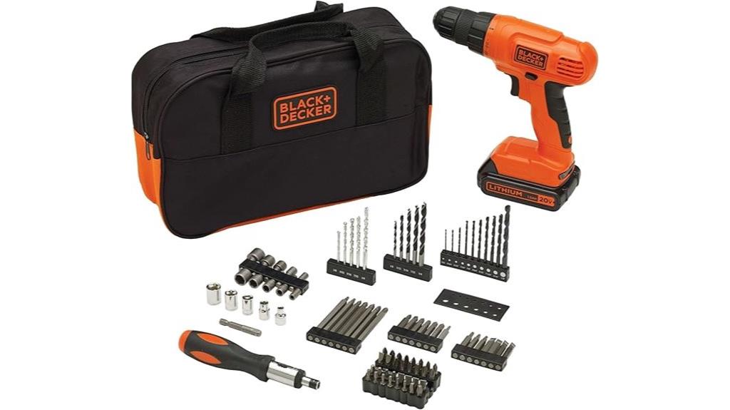 black and decker drill set