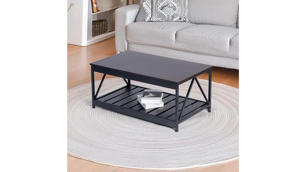 black farmhouse coffee table