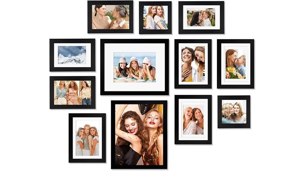 black gallery wall frames