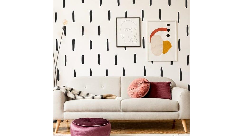 black irregular line decals