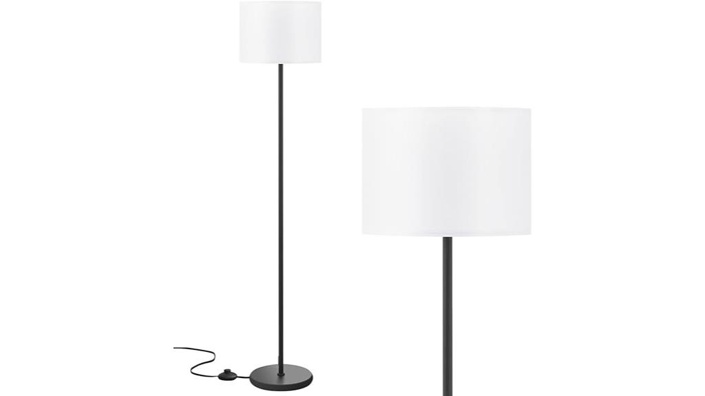 black pole white shade