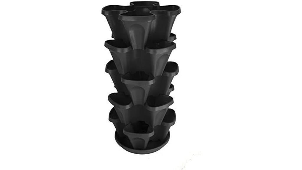 black vertical garden system