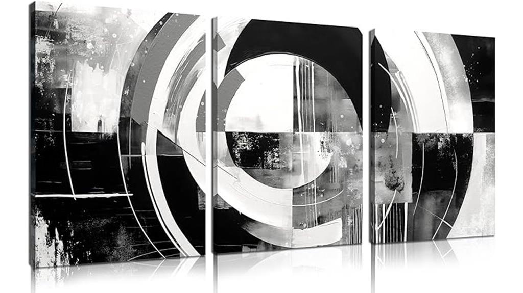 black white abstract canvas