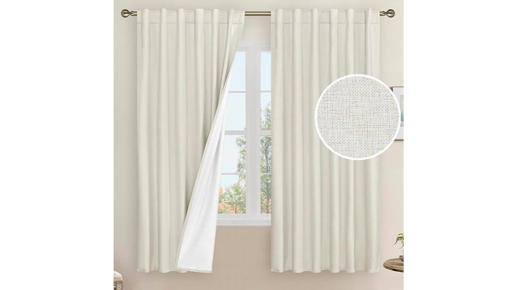 blackout linen curtain panels